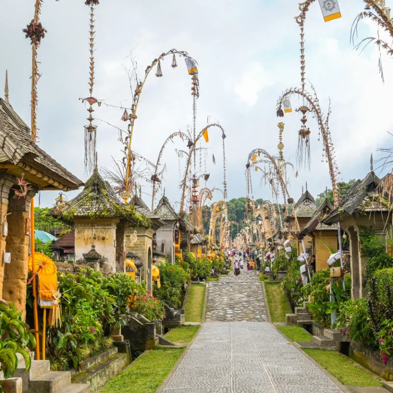 View of Penglipuran Village in Bangli Regency