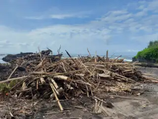 Major Clean Up Operation Launched As Trash And Ocean Debris Litters Popular Bali Tourist Beach