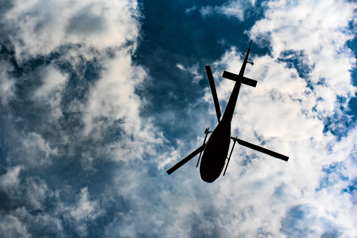 Helicopter in the Sky in Bali