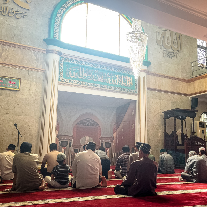 Men in Mosque in Indonesia
