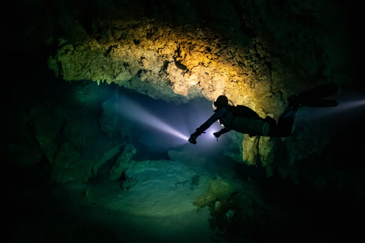 Diver in Underwater Cave.jpg