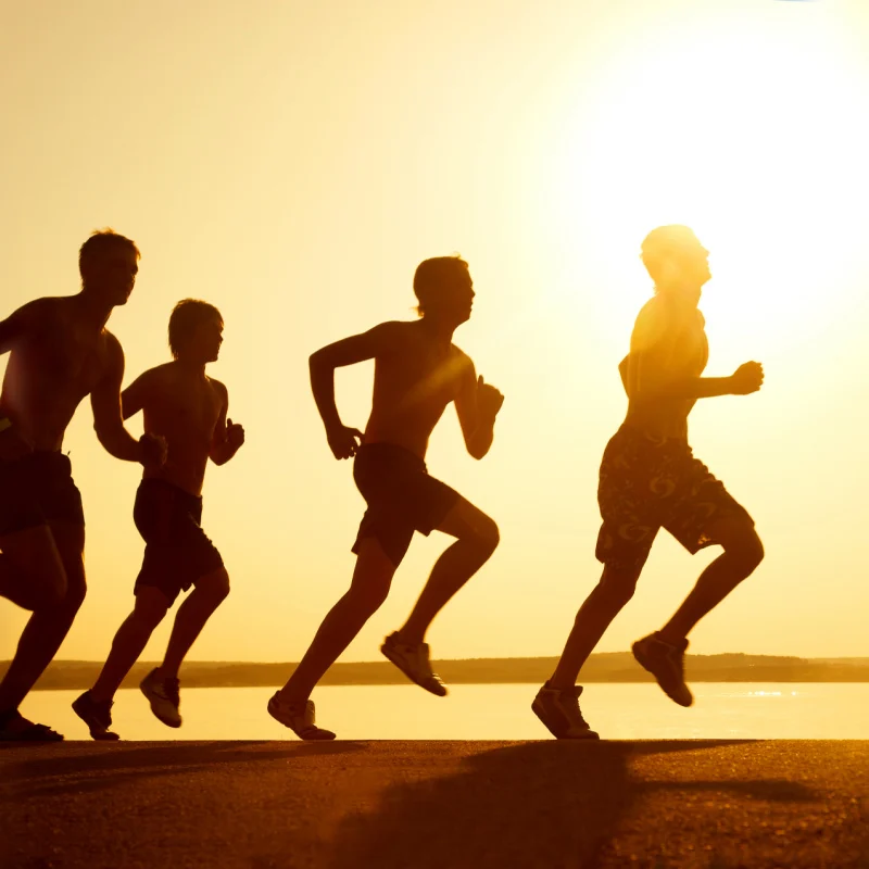 Runners at Sunset