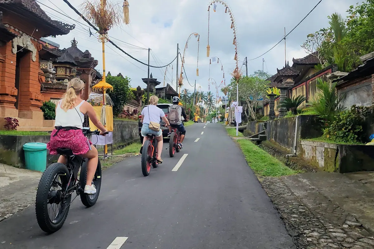 Tourists Cycle in Bali Village.jpg