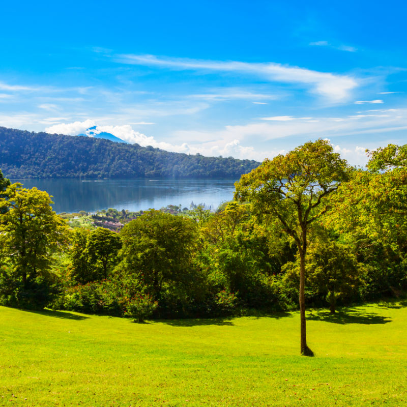 Bali Botanical Garden View of Lake Beratan