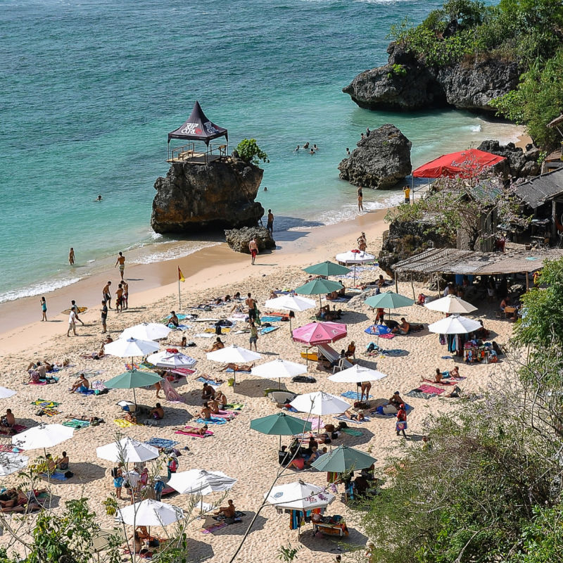 View of Padang Padang Beach in Bali