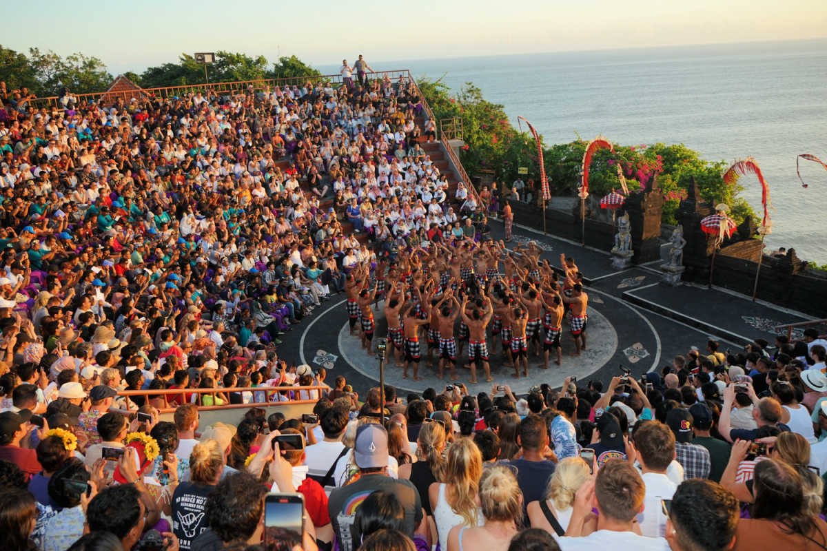 View of Tourists at Kecak at Uluwatu Temple in Bali.jpg