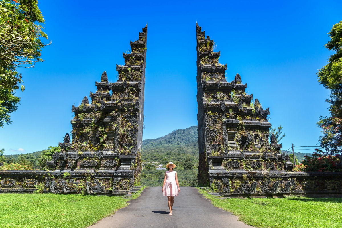 View of Woman Tourist In Handara Gate in Bali.jpg