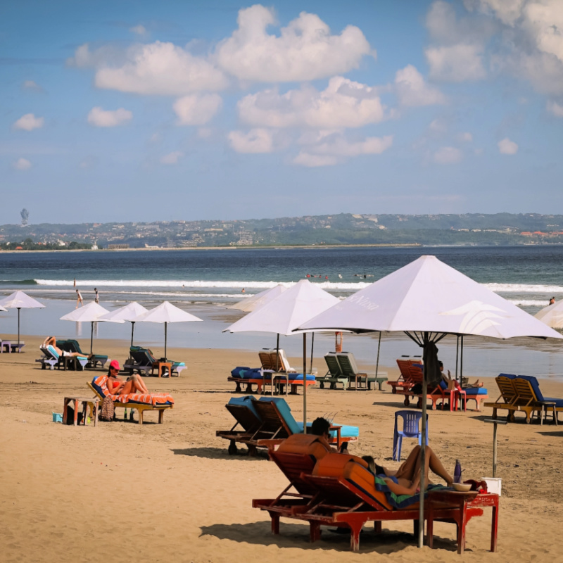 View of Kuta Beach Legian In Bali