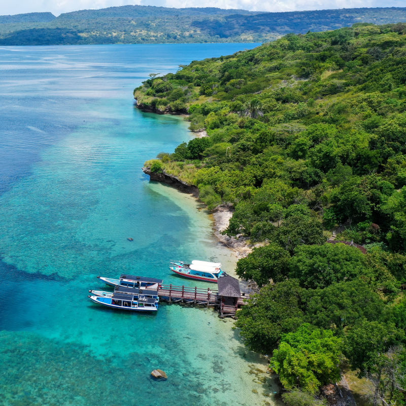 View of Menjangan Island in West Bali