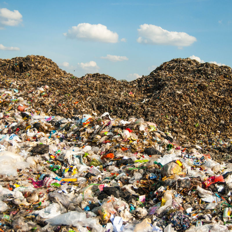 View of Open Landfill in Bali