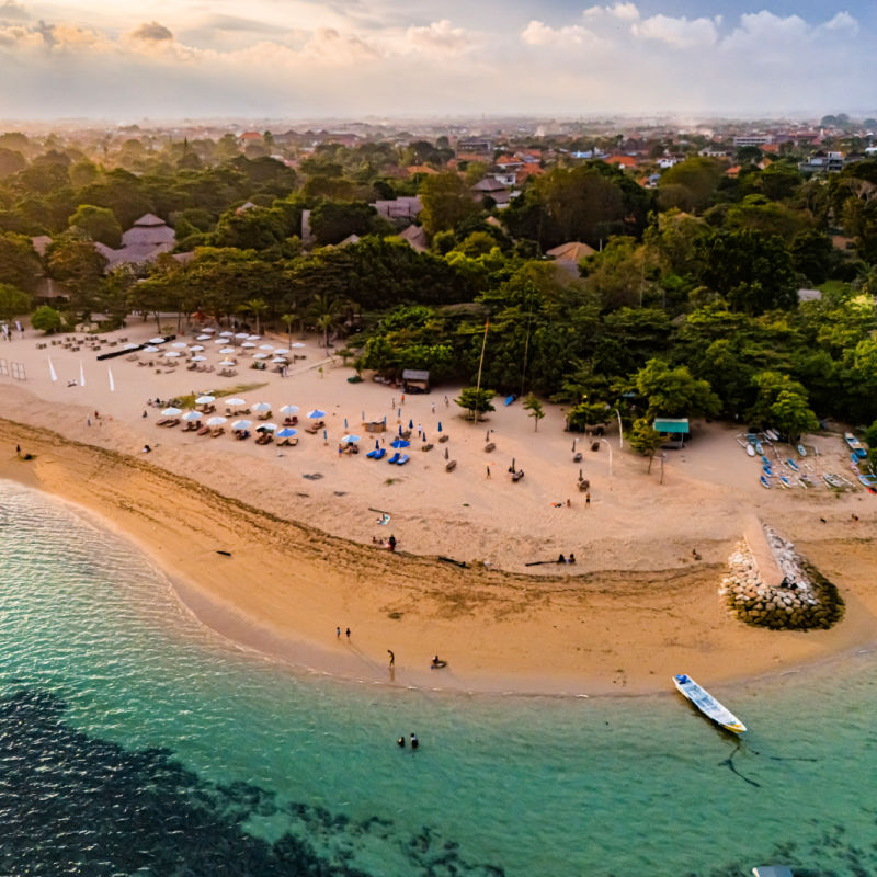 View of Sanur Beach in Bali