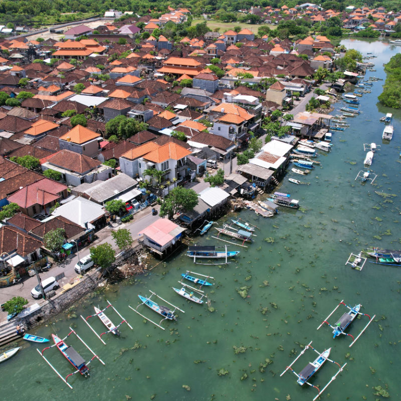 View of Denpasar Coast in Bali