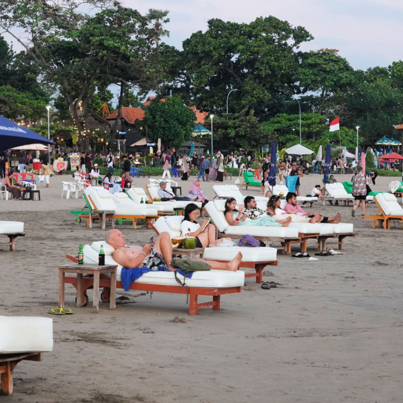 View of Seminyak Beach in Bali
