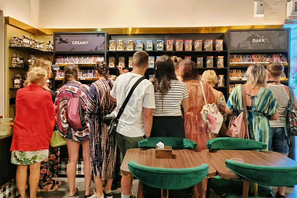 Tourists in Chocolate Shop in Bali.jpg