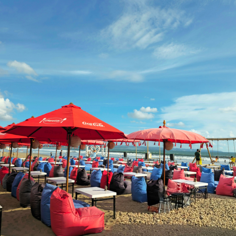 Umbrellas on Legian Beach in Bali