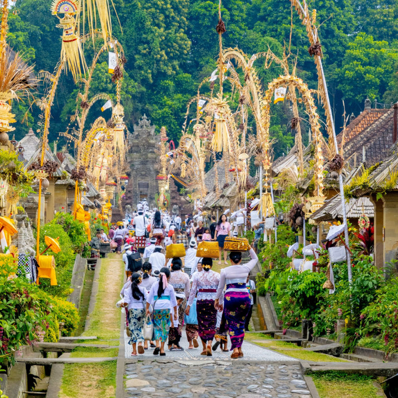 View of Penglipuran Village in Bali