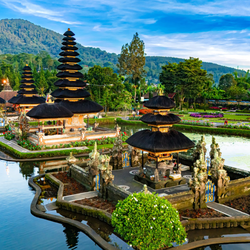 View of Ulun Danu Beratan Temple in Bali