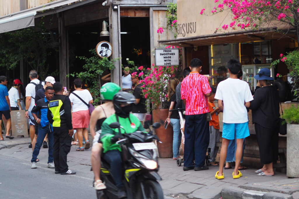 View of Canggu Tourist Street